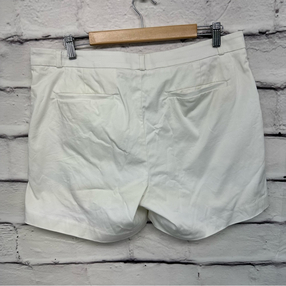 BANANA REPUBLIC Sz 12 Flower Pot Gem Detail White Belt loop Pockets Boho - Picture 5 of 9